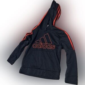 3K Adidas  sweatshirt with hood M 8-10 black orange 0151